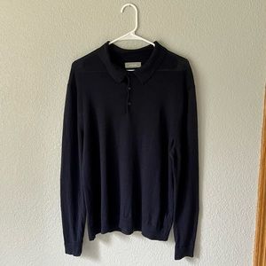 Everlane Men’s Black Polo Long Sleeve (Size: L)